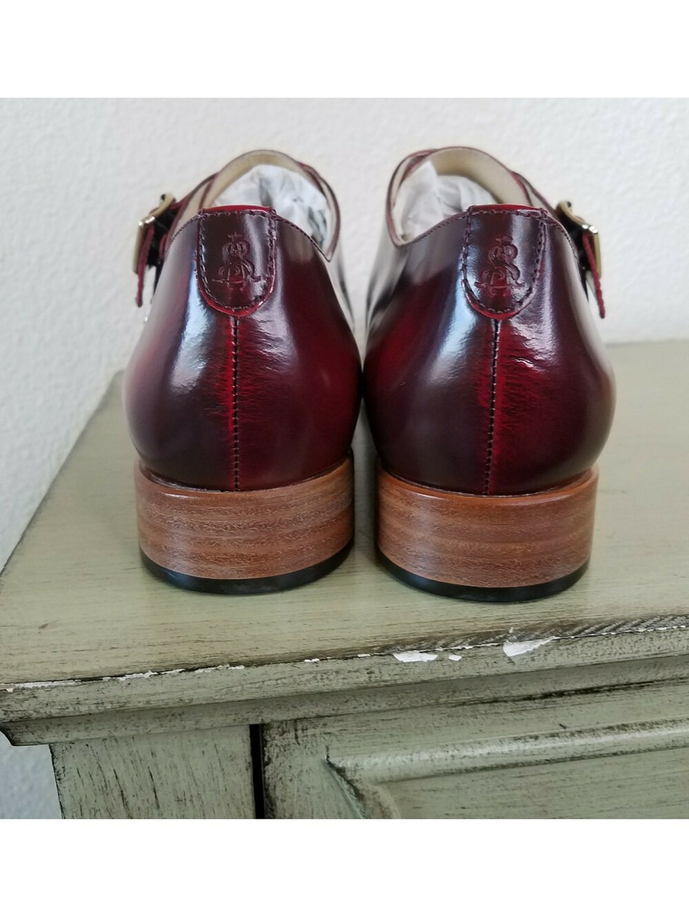 The Office of Angela Scott Mr. Colin Double-Monk Oxfords in Scarlett - Picture 9 of 9